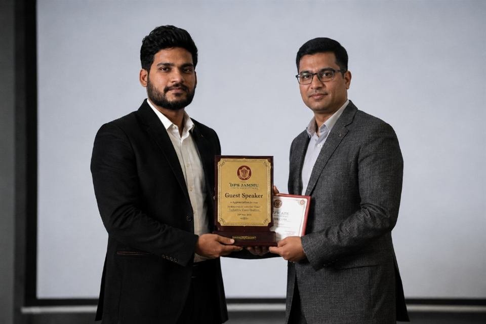 Aadish Jain recognised as a guest speaker